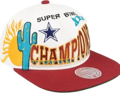 30 Champs Off White/Red Snapback - Mitchell & Ness