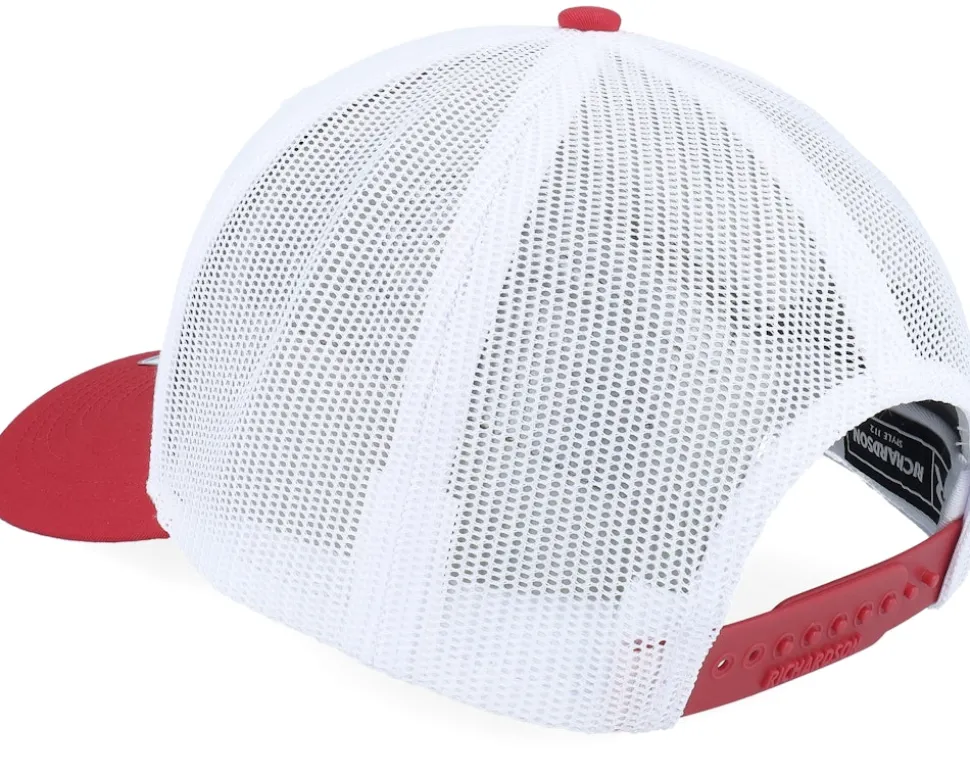 112 Combination White/Red Trucker - Richardson
