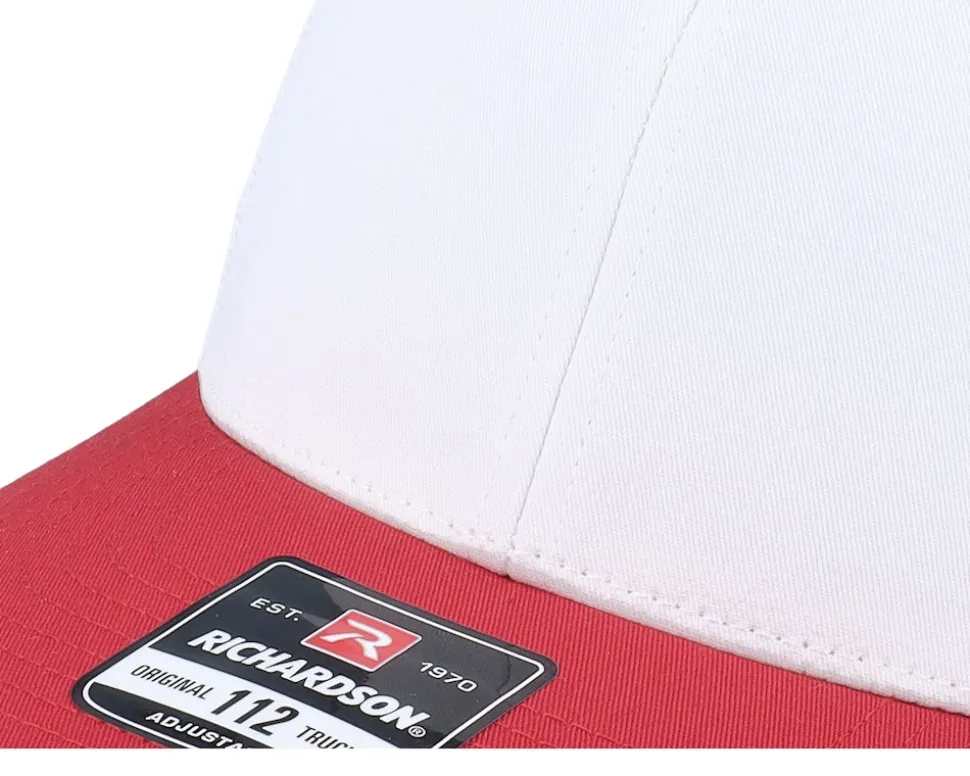 112 Combination White/Red Trucker - Richardson