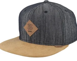 6 Panel Cap Linen 2015 Black Snapback - Djinns