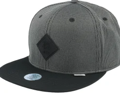 6 Panel Cap Skynylon-Black Snapback - Djinns