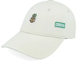 6 Panel Curved Visor Pinapple Sand Dad Cap - Coastal