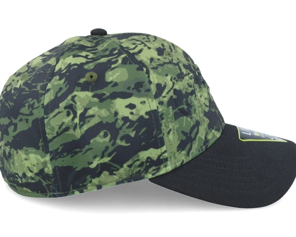 6 Panel Stretch Hat Embossed Tiger Camo Green-s/M - Oakley