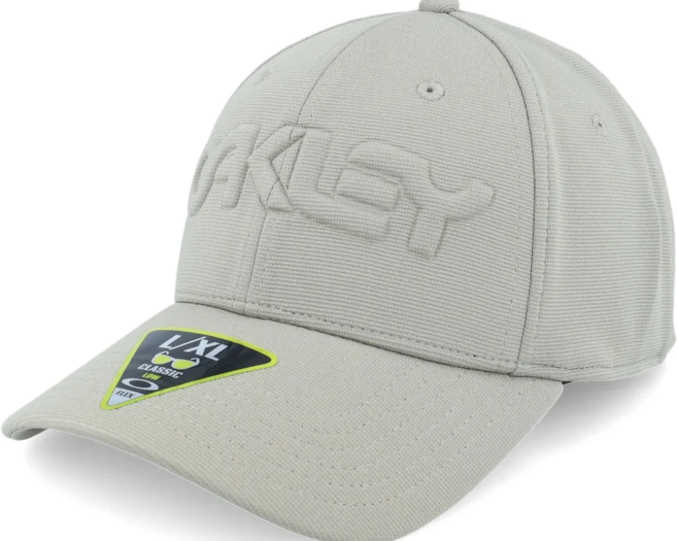 6 Panel Stretch Hat Embossed Boulder Green Flexfit - Oakley