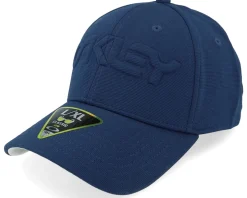 6 Panel Stretch Hat Embossed Team Navy Flexfit - Oakley