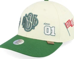 6 Panel Truefit Cap Anniversary Cream/Green - Djinns
