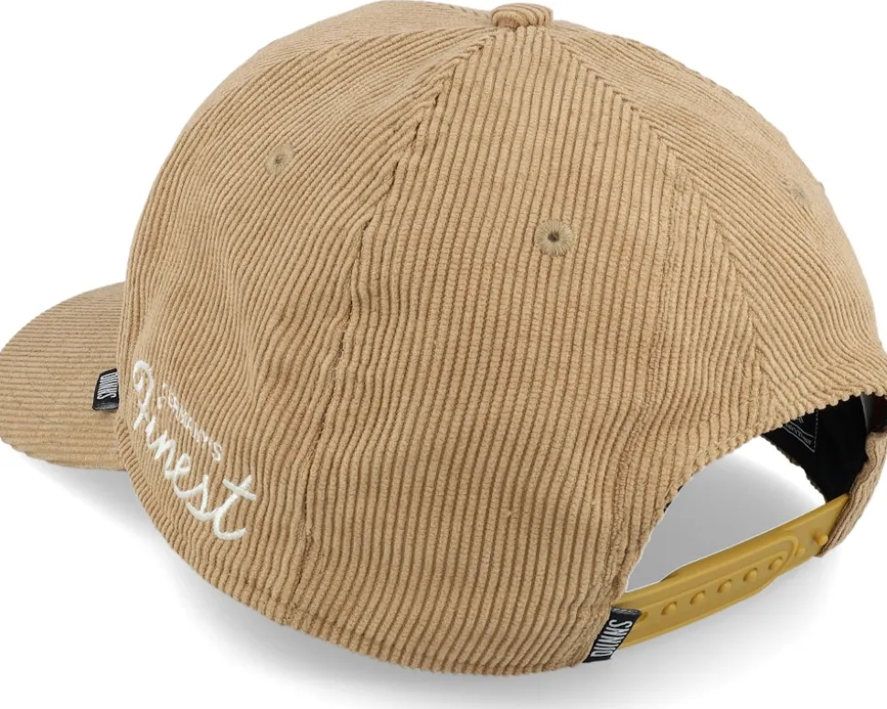 6 Panel Truefit Cap Cordfelt Wheat Adjustable - Djinns