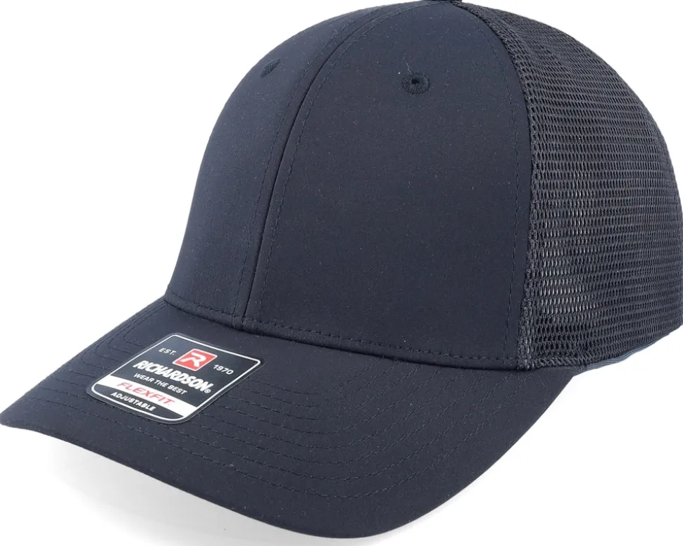 173 Solid Black R-flex Trucker - Richardson