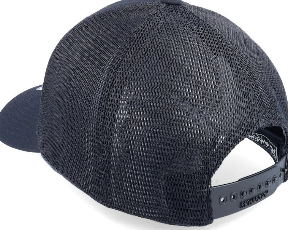 173 Solid Black R-flex Trucker - Richardson