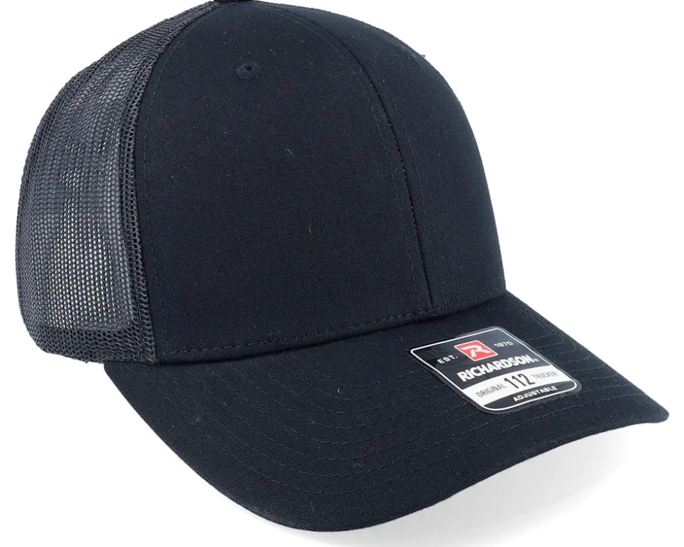112 Solid Black Trucker - Richardson