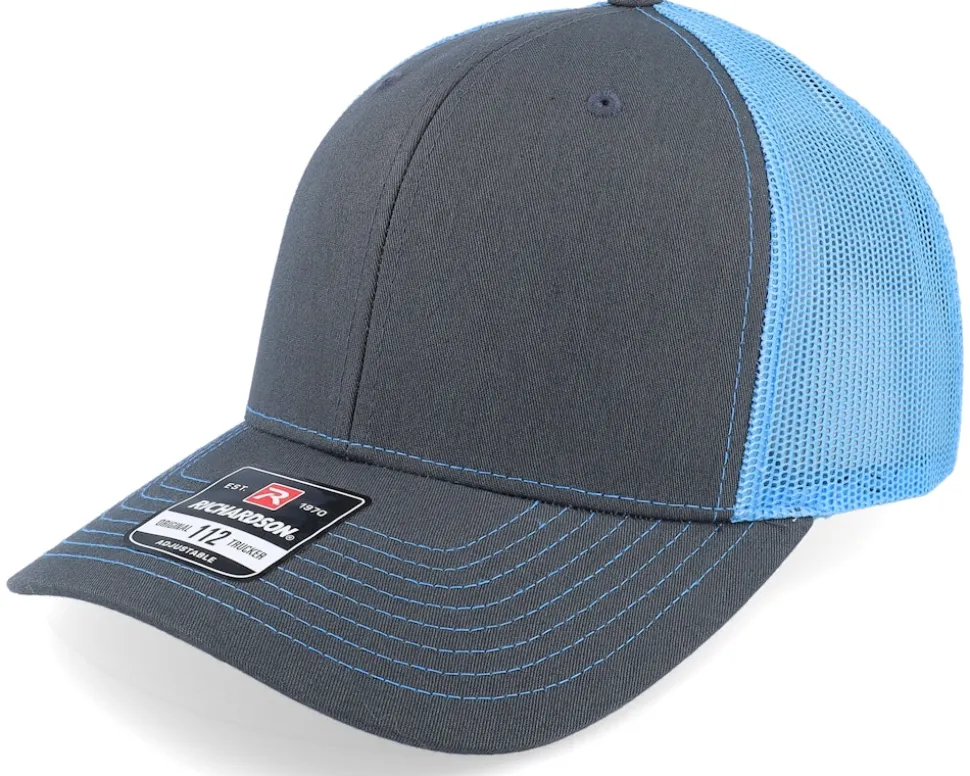 112 Split Charcoal/Columbia Blue Trucker - Richardson
