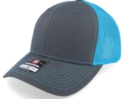 112 Split Charcoal/Neon Blue Trucker - Richardson