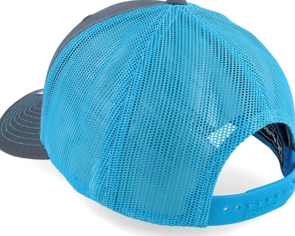 112 Split Charcoal/Neon Blue Trucker - Richardson