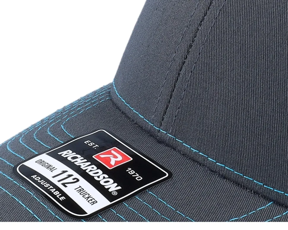 112 Split Charcoal/Neon Blue Trucker - Richardson