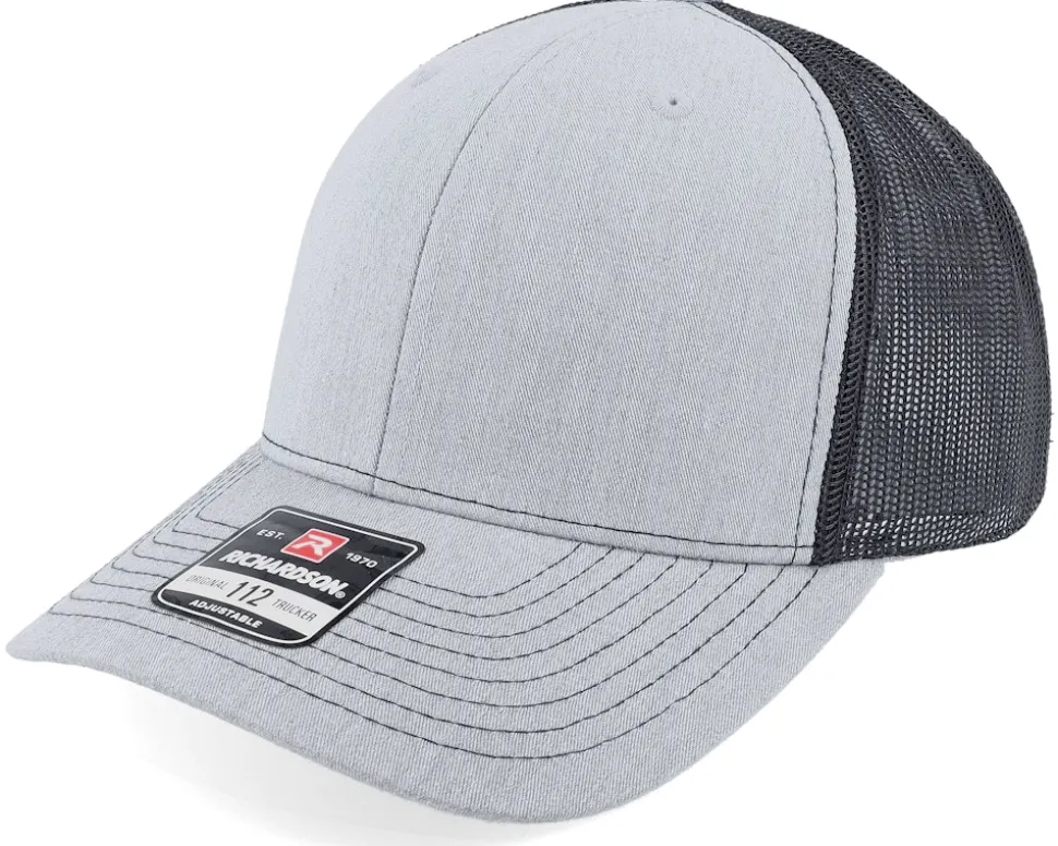 112 Split Heather Grey/Black Trucker - Richardson