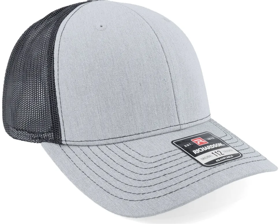 112 Split Heather Grey/Black Trucker - Richardson