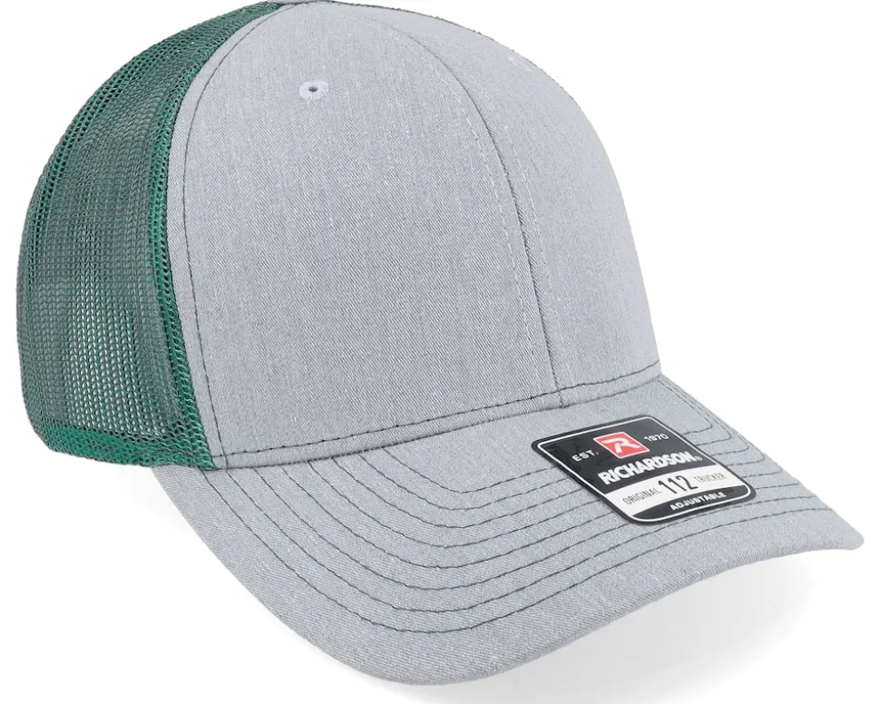 112 Split Heather Grey/Dark Green Trucker - Richardson
