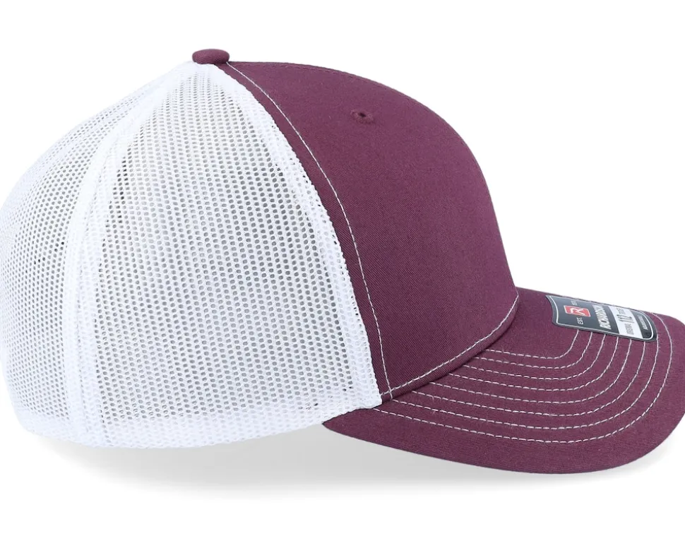 112 Split Maroon/White Trucker - Richardson