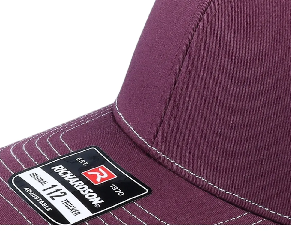 112 Split Maroon/White Trucker - Richardson