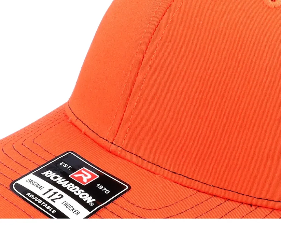 112 Split Orange/Black Trucker - Richardson