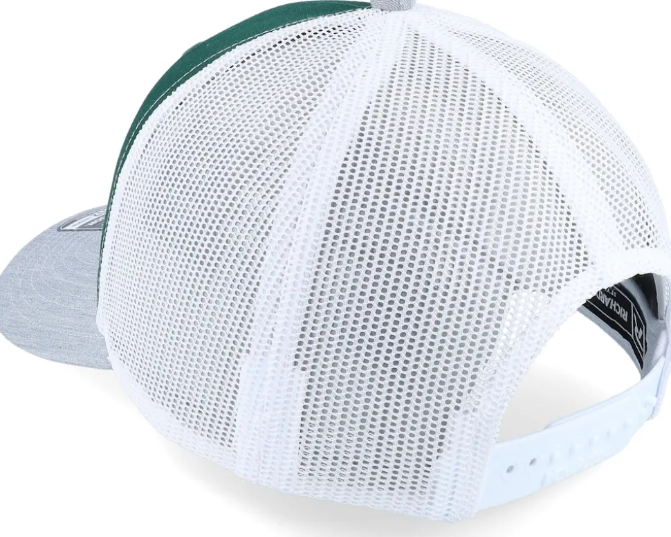 112 Tri Dark Green/White/Heather Grey Trucker - Richardson