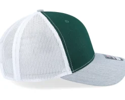 112 Tri Dark Green/White/Heather Grey Trucker - Richardson