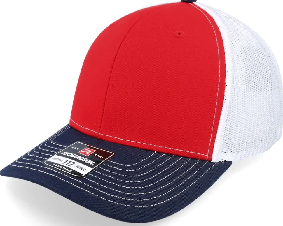 112 Tri Dark Green/White/Heather Grey Trucker - Richardson