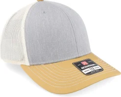 112 Tri Heather Grey/Birch/Amber Gold Trucker - Richardson