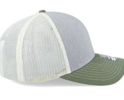 112 Tri Heather Grey/Birch/Army Olive Trucker - Richardson