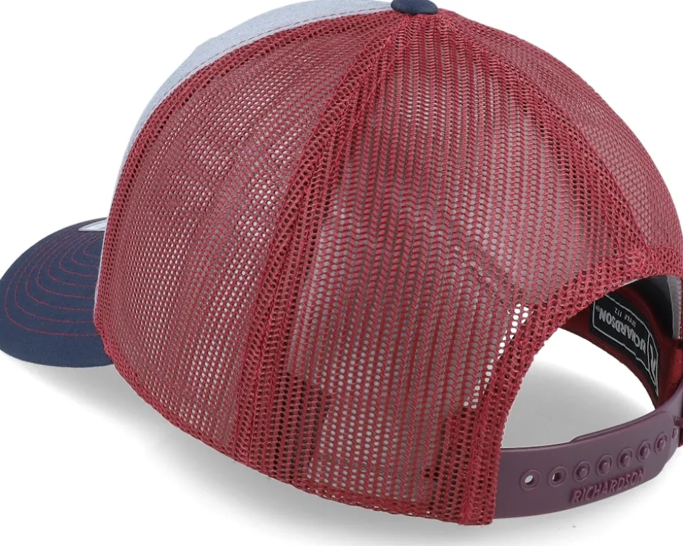 112 Tri Heather Grey/Cardinal/Navy Trucker - Richardson