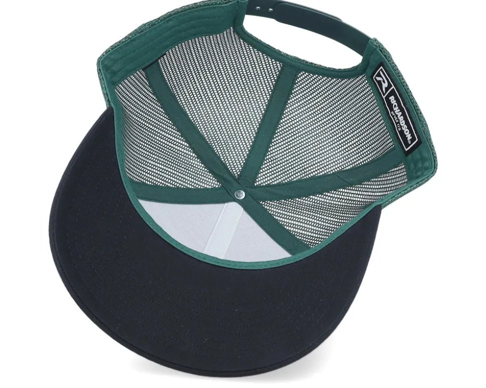 112 Tri Heather Grey/Dark Green/Black Trucker - Richardson