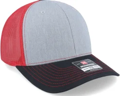 112 Tri Heather Grey/Red/Black Trucker - Richardson