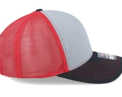 112 Tri Heather Grey/Red/Black Trucker - Richardson