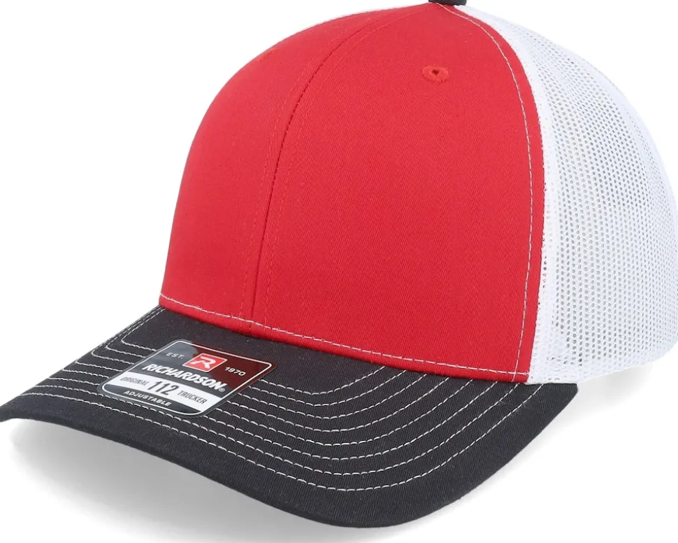 112 Tri Red/White/Black Trucker - Richardson