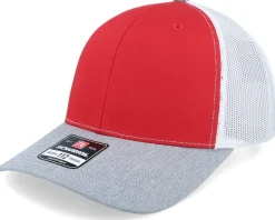 112 Tri Red/White/Heather Grey Trucker - Richardson