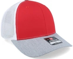 112 Tri Red/White/Heather Grey Trucker - Richardson