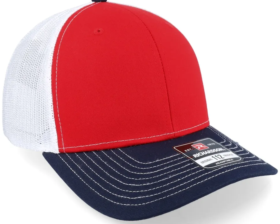 112 Tri Red/White/Navy Trucker - Richardson