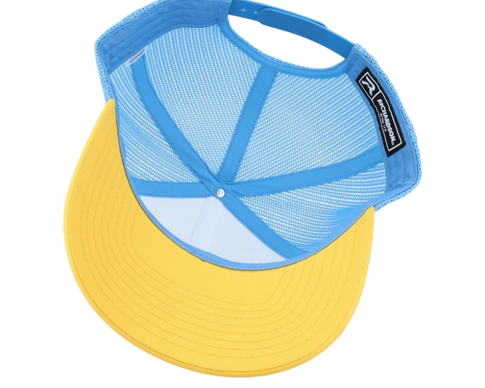 112 Tri White/Columbia Blue/Yellow Trucker - Richardson