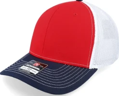 112 Tri White/Columbia Blue/Yellow Trucker - Richardson