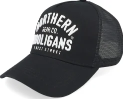 3 West Street Cap Black A-Frame Trucker - Northern Hooligans