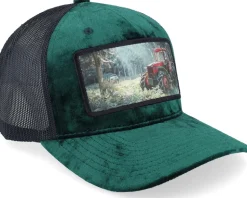Abandoned Tractor Velvet Green/Black A-Frame Trucker - Calza Pennello