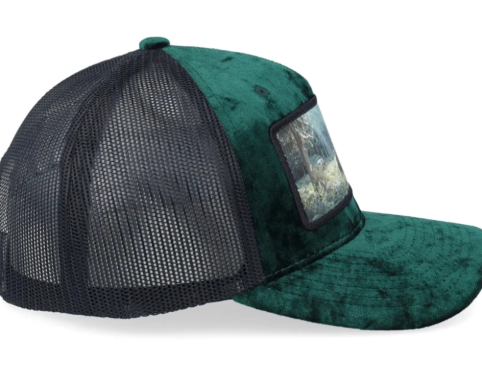 Abandoned Tractor Velvet Green/Black A-Frame Trucker - Calza Pennello