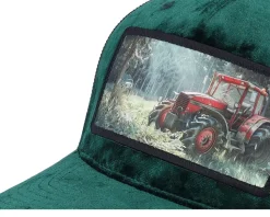 Abandoned Tractor Velvet Green/Black A-Frame Trucker - Calza Pennello