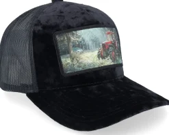 Abandoned Tractor Velvet Black A-Frame Trucker - Calza Pennello