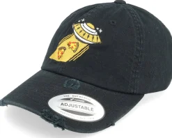 Abducted Pizza Black Destroyed Dad Cap - Abducted