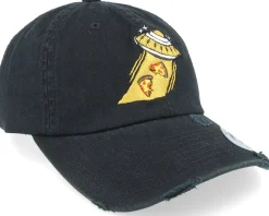 Abducted Pizza Black Destroyed Dad Cap - Abducted