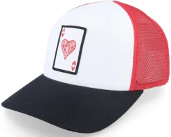 Ace Of Hearts White/Black/Red Trucker - Iconic