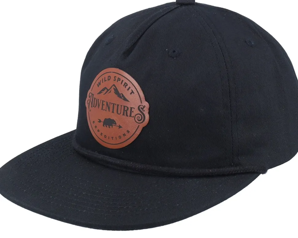 Adventures Expeditions Brown Patch Black Rope Snapback - Wild Spirit