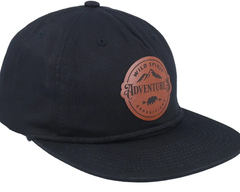 Adventures Expeditions Brown Patch Black Rope Snapback - Wild Spirit