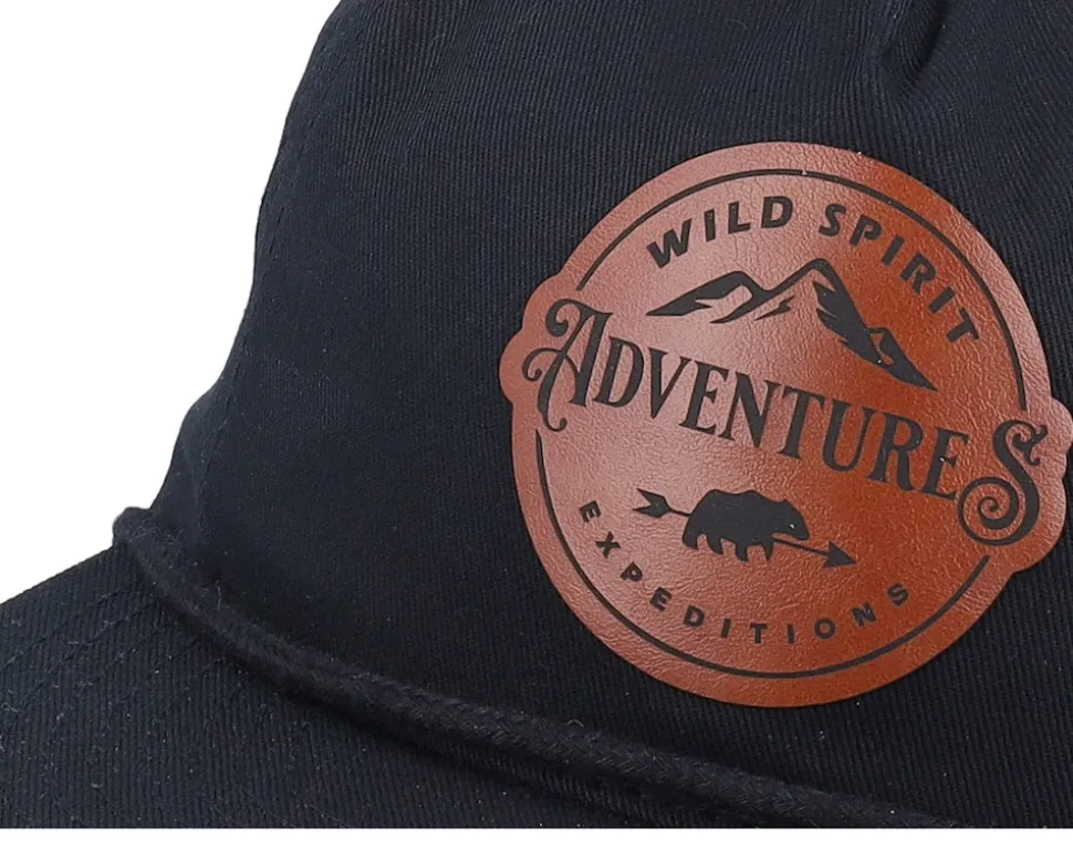 Adventures Expeditions Brown Patch Black Rope Snapback - Wild Spirit